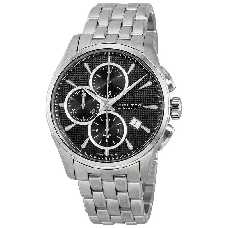 Watches with GMT FunctionHamilton Men's H32596131 Jazzmaster Chronograph Automatic Stainless Steel Watch