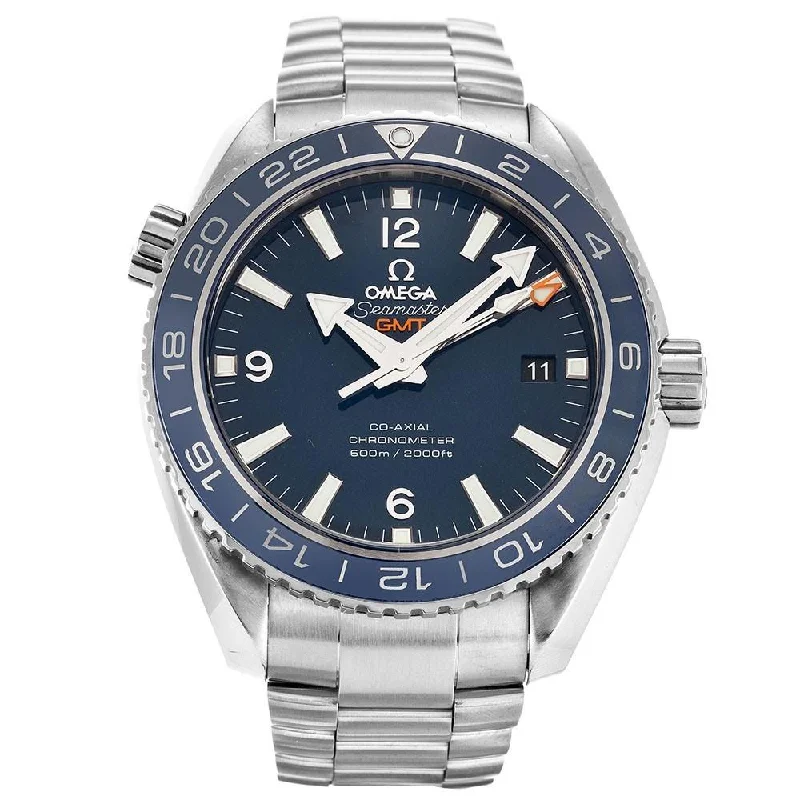 Watches with Luminous Markers for Night VisibilityOmega Men's 232.90.44.22.03.001 Seamaster Planet Ocean GMT Chronometer Automatic Grey Titanium Watch