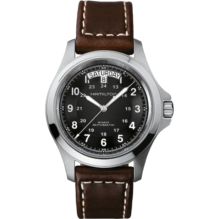 Leather Band Watches with Quick-Release BucklesKhaki King  Auto