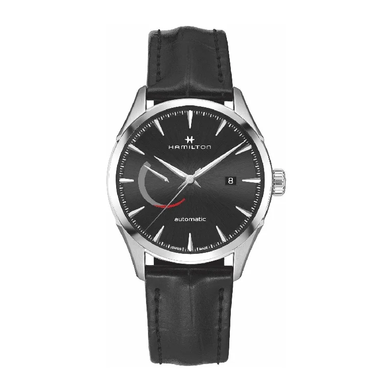 Solar-Powered Watches for Eco-Conscious UsersHamilton Men's H32635731 Jazzmaster Power Reserve Black Leather Watch