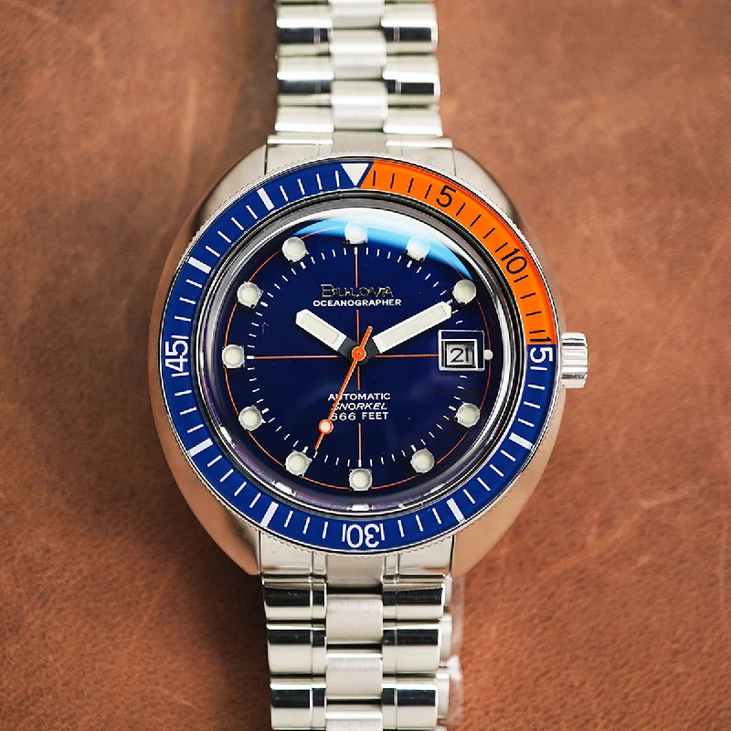 Watches with Multiple Time Zone DisplaysBulova Oceanographer BLV 96B321 Blue Dial (Pepsi)