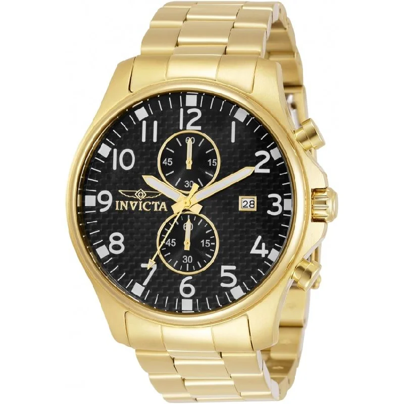 Stainless Steel Bracelet Watches for DurabilityInvicta Men's 0382 Specialty Chronograph Gold-Tone Stainless Steel Watch