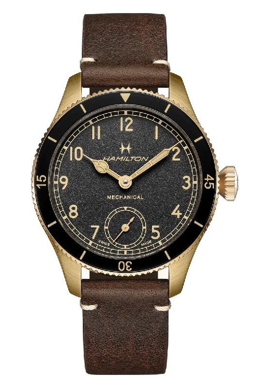 Watches with Skeletonized Hands for a Modern TwistHamilton Khaki Aviation Pilot Pioneer Mechanical Bronze H76709530