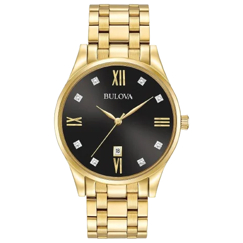 Watches with Gold Plated Cases for a Luxurious LookClassic DIAMOND By Bulova 97D108