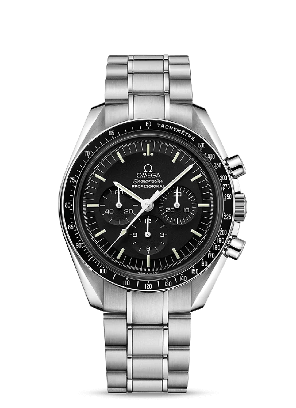 Watches with Glossy Finish Cases for a Shiny AppealSpeedmaster Moon Watch Silver Black