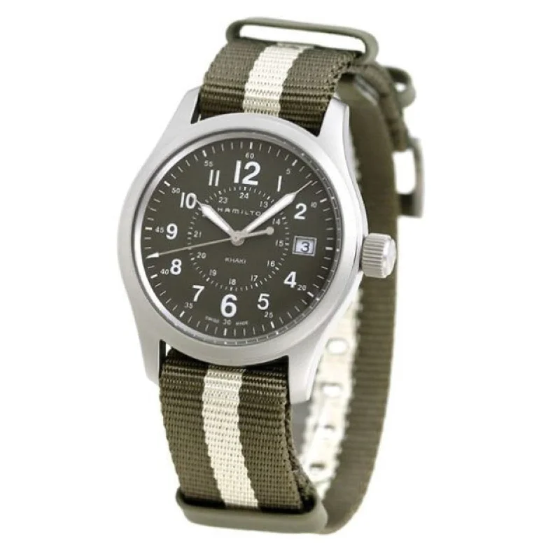 Watches with Skeletonized Hands for a Modern TwistHamilton Men's H68201063 Khaki Field Two-Tone Fabric Watch