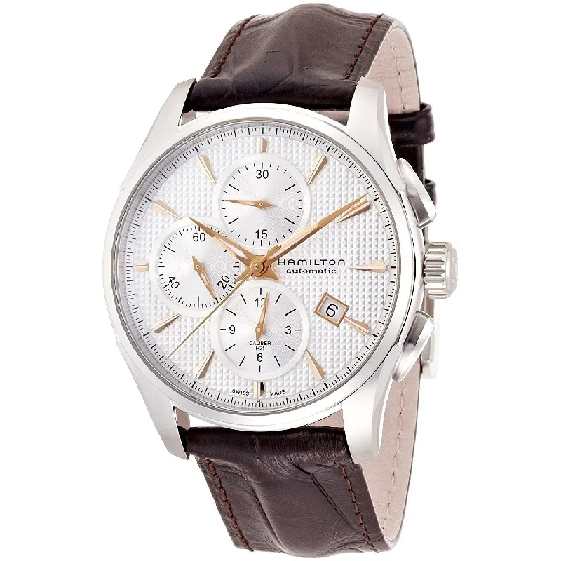 Casual Watches for Weekend OutingsHamilton Men's H32596551 Jazzmaster Chronograph Automatic Brown Leather Watch