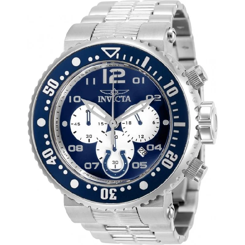 Military Style Watches with Luminescent HandsInvicta Men's 30268 NFL Colts Stainless Steel Watch