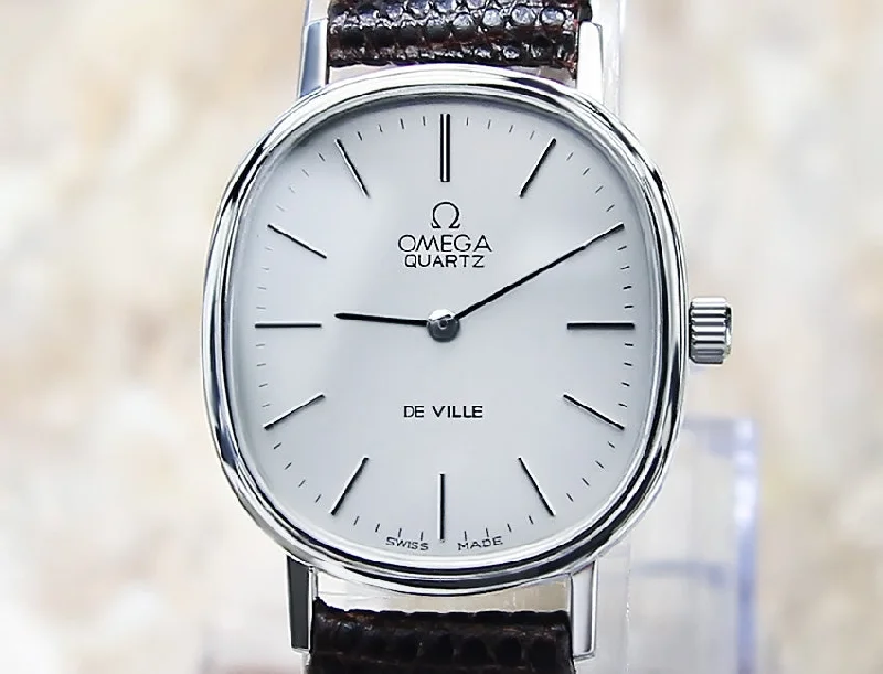 Alloy Cased Watches for Affordable QualityOmega DeVille Swiss Made Men's Luxury Quartz 1980s Watch