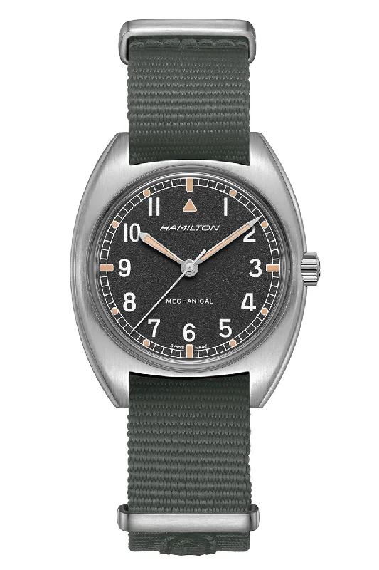 Leather Band Watches with Quick-Release BucklesHamilton Khaki Pilot Pioneer Mechanical H76419931