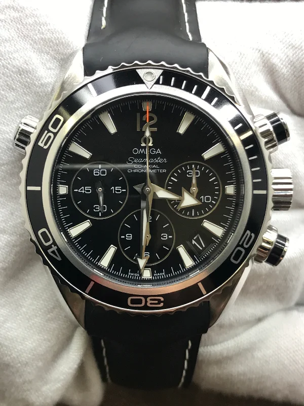 Watches with Power Reserve Indicator (for mechanical)Omega Seamaster Planet Ocean Chronograph 222.32.38.50.01.001 Black Dial Automatic Men's Watch