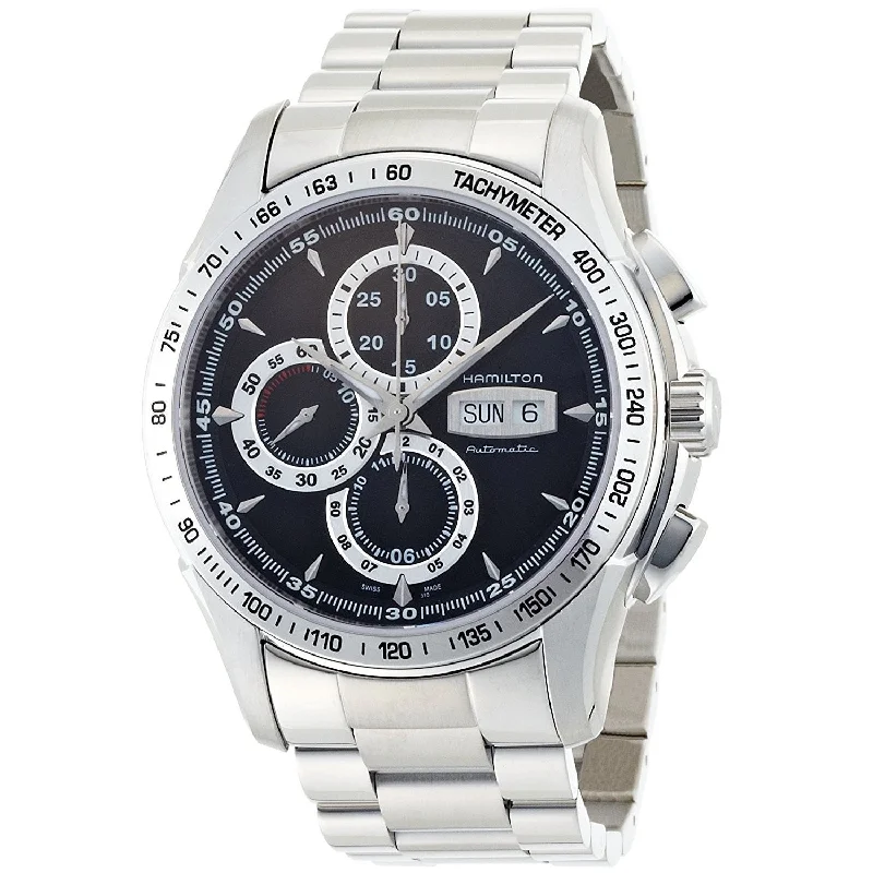 Mechanical Watches with Hand-Winding MechanismHamilton Men's H32816131 Lord Chronograph Automatic Stainless Steel Watch