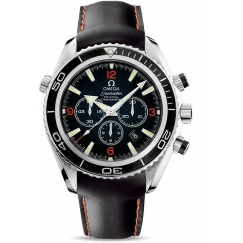 Men’s Watches with Date Display WindowOmega Men's 2910.51.82 Seamaster Planet Ocean Chronograph Black Rubber Watch