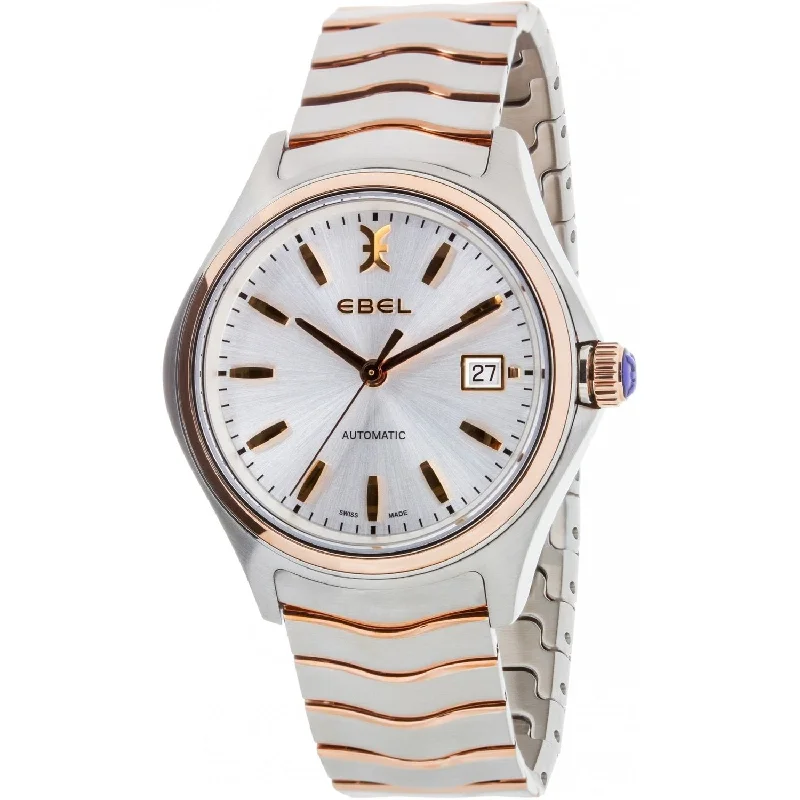 Watches with Rose Gold Plated Cases for a Feminine TouchEbel Men's 1216204 Wave 18kt Yellow Gold Two-Tone Stainless Steel Watch